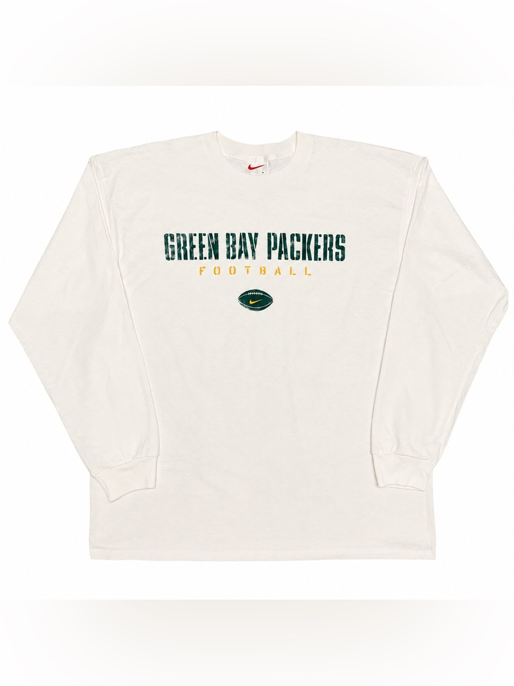 Vintage 90s Nike Green Bay Packers NFL USA Made Long Sleeve Shirt Size L